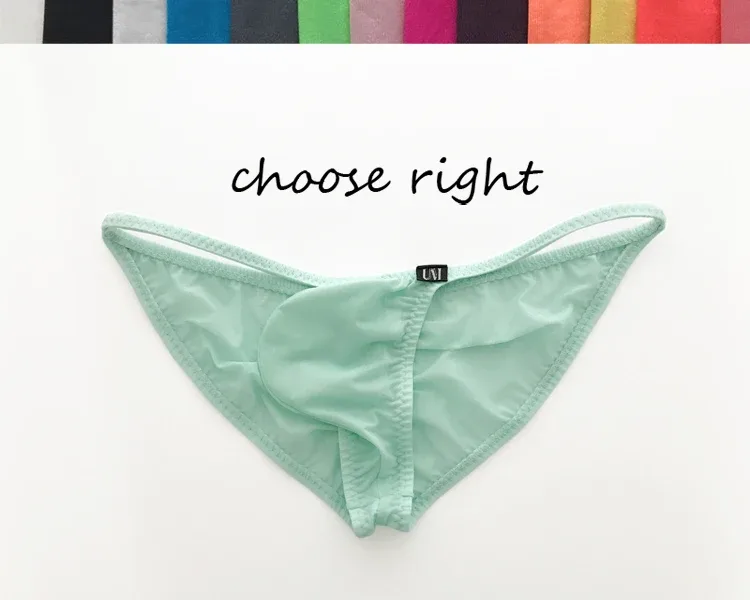 Men's Ultra Low Waist G-String Buttock Briefs Thin Ice Silk Translucent Sexy Underwear Breathable Lightweight Low Rise — image 20