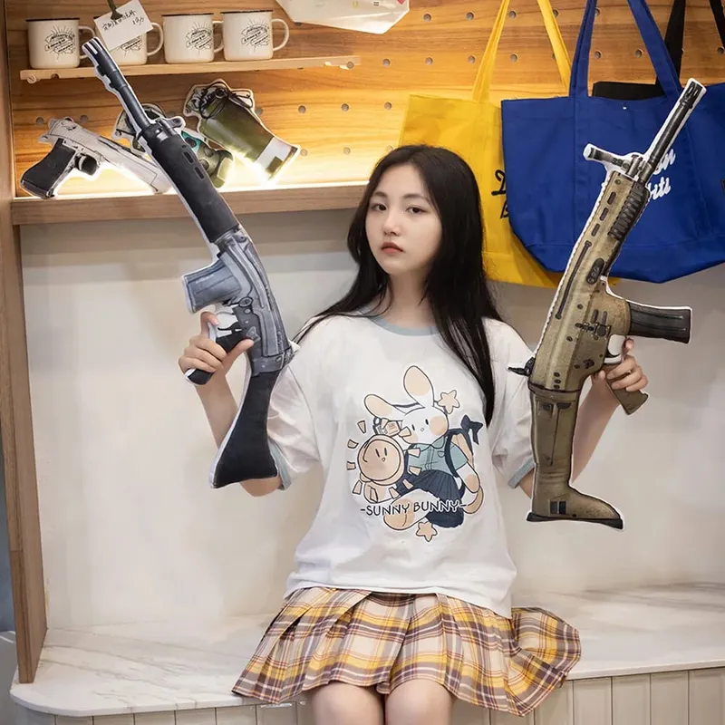 크리 에이 티브 PUBG 게임 소품 총 플러시 장난감 부드러운 인형 베개 인형 에어 드롭 상자 친구를위한 재미 있고 창의적인 선물 어린이 키즈 보이 — image 10
