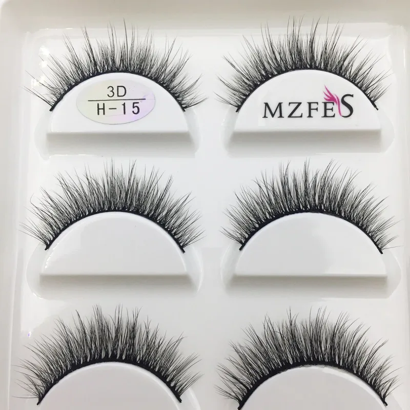 10/50 Dozen 3D Nertsen Wimpers Natuurlijke Dikke Valse Wimpers Mink Wimpers Zachte Nep Wimper Piekerige Make-Up Cilios H13 Kat — image 13