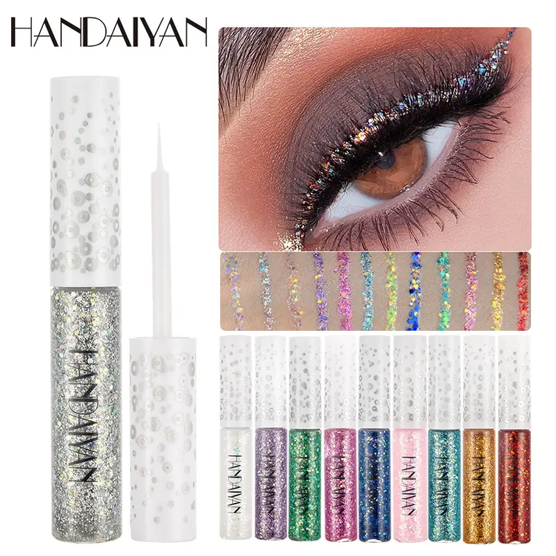 Eyeliner liquide à paillettes de diamant, 12 couleurs, Durable, imperméable, maquillage scintillant et brillant, crayon pour les yeux, outils de beauté — image 1