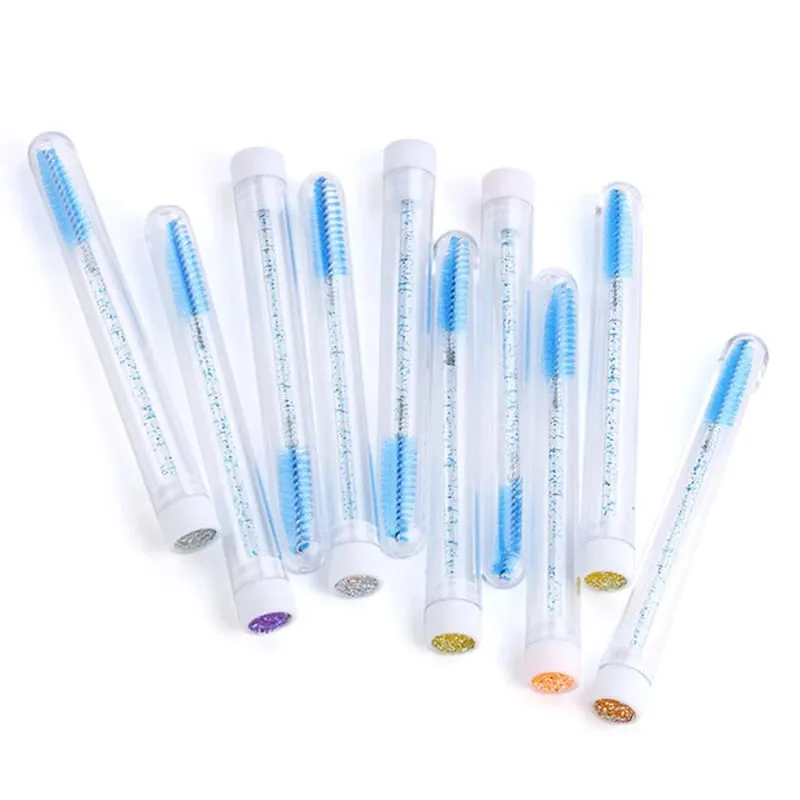 1-10pcs 핑크 속눈썹 브러쉬 속눈썹 연장을위한 재사용 가능한 눈썹 브러쉬 크리스탈 속눈썹 브러쉬 마스카라 튜브 메이크업 핫 세일 — image 6