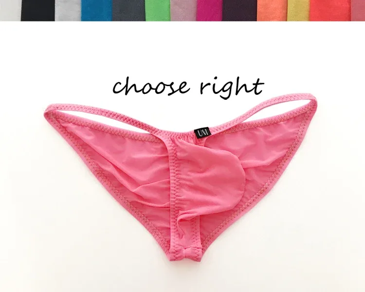 Men's Ultra Low Waist G-String Buttock Briefs Thin Ice Silk Translucent Sexy Underwear Breathable Lightweight Low Rise — image 12