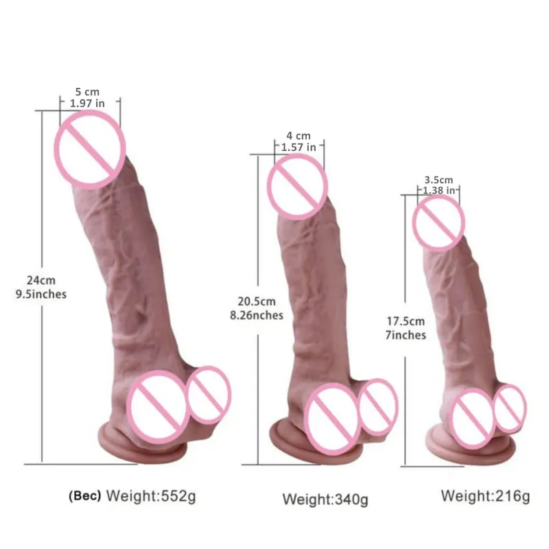 Silicone Dildos Realistic Penis Odorless Dildo Strong Suction Cup Sex Toy for Women — image 2