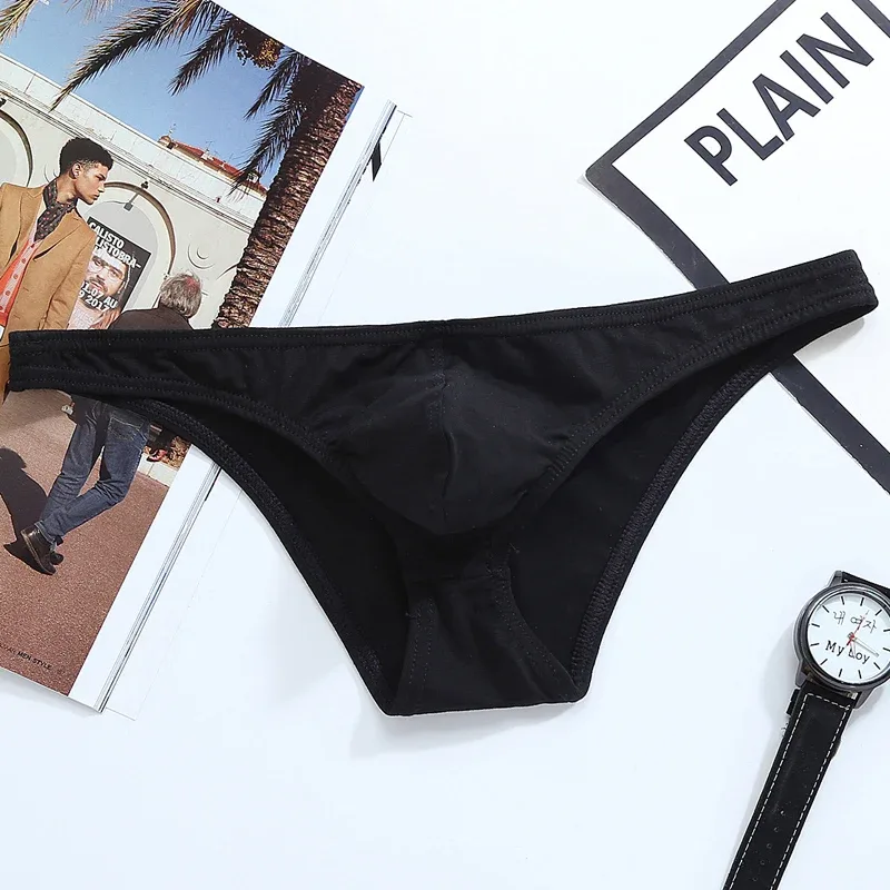 4 Cotton Briefs Mens Comfortable Underpants Man Underwear Bikini Drop shipping Mens Breathable Low-rise Brief Panties Solid 1811 — image 20