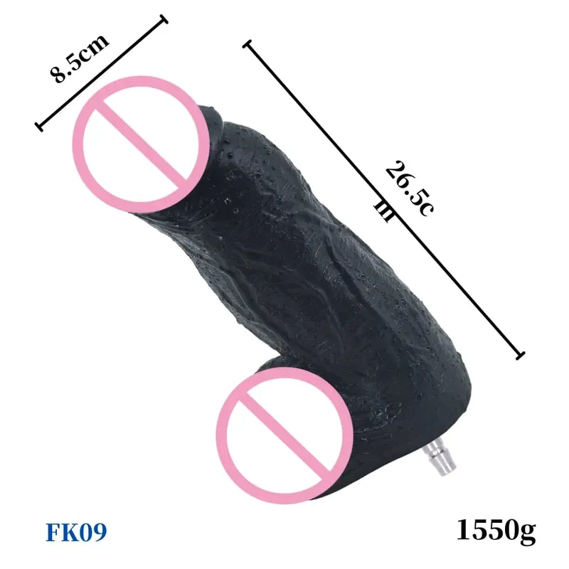 Machine sexuelle gros godes noirs connecteur rapide masturbation vibrateur godes réalistes pour femmes accessoires jouet sexuel pour adultes — image 27