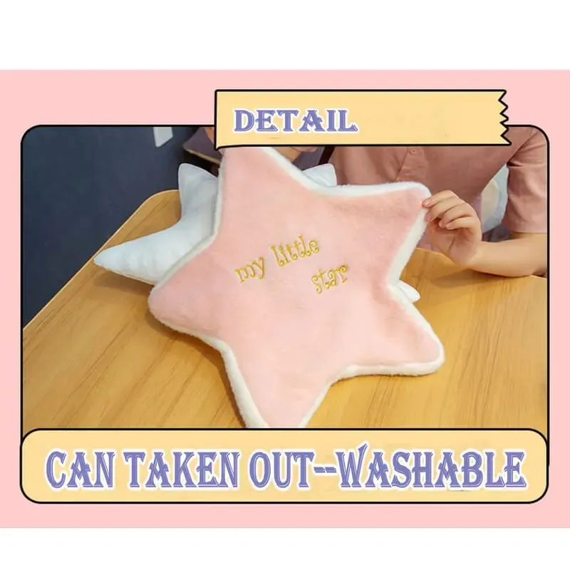 Waschbares Himmel Wolke Stern Sonne Regenbogen Kissen gefüllt rosa Stern Lollipop Herz Girly Sofa Rückenkissen Süßes Geschenk für Sie — image 5