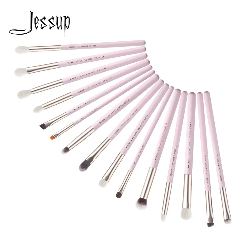 Jessup แปรงแต่งหน้าชุด 15 ชิ้น Eye Make up Brush อายแชโดว์ Eyebrow Liner Blending คอนซีลเลอร์เครื่องสำอางค์ชุดเครื่องมือแปรงผมแพะ — image 1