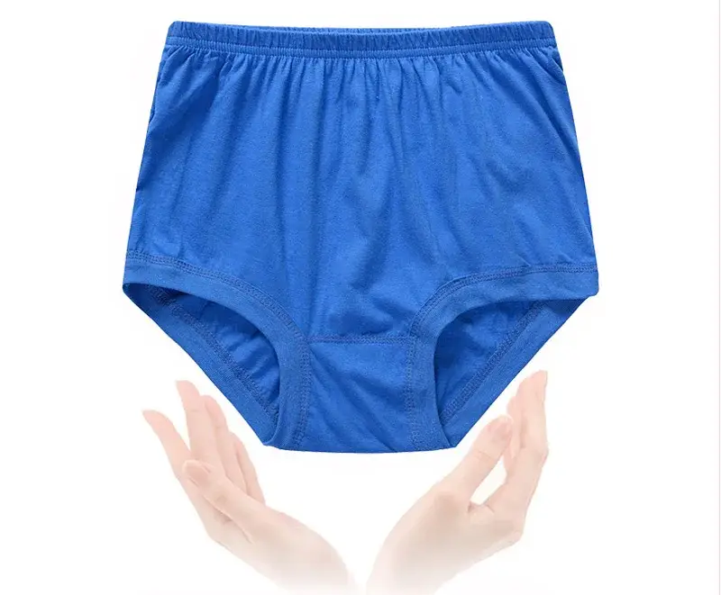 Men Briefs High Waist 100%Cotton Men Underwear Plus Size Cueca Masculina Soft Underpants Breathable Panties L-4XL For Daddy — image 1
