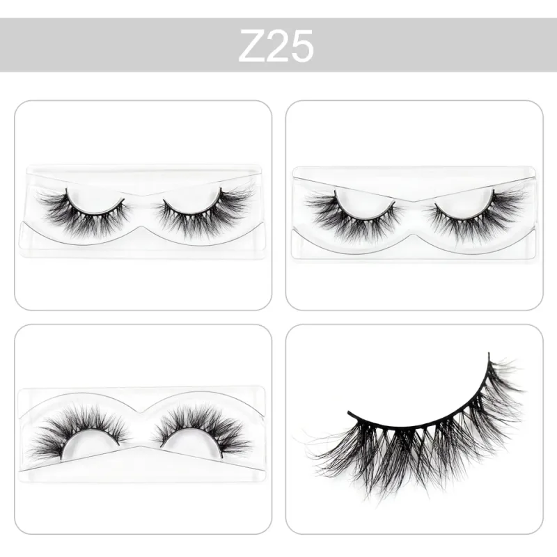 Trang điểm Mi 3D Lông mi chồn Wispy Volume Lông mi giả Kịch tính Mi Lông mi xù tự nhiên Hoàn thiện đầy đủ Quyến rũ mắt — image 30