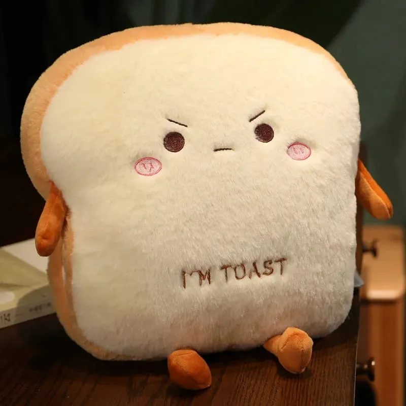 ตุ๊กตาขนมปังหมอนน่ารักจำลองอาหาร Toast ตุ๊กตานุ่มมืออุ่นหมอนเบาะตกแต่งบ้านของเล่นเด็กวันเกิด...