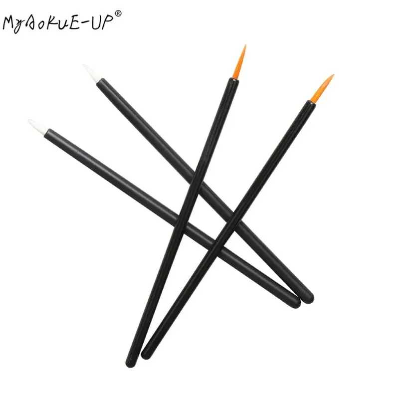 HOT 50 Pcs Disposable Eyeliner Brushes Eye Shadow Eyeliner Wand Cosmetic Brush Eyelash Extension Women Beauty Makeup Tools