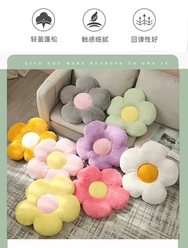 귀여운 꽃 플러시 베개 부드러운 식물 꽃 던져 베개 쿠션 홈 소파 장식 베개를 박제 — image 8