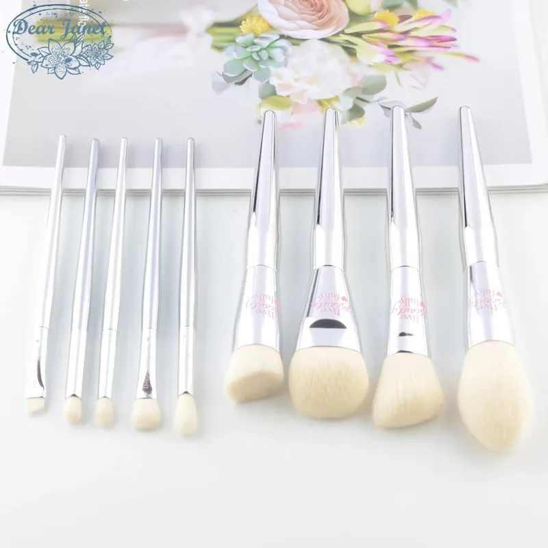 9 Buah/Set Set Kuas Makeup Foundation Perona Pipi Bronzer Patung Stabilo Eye Shadow Alis Kuas Make Up Kosmetik Kecantikan — image 2