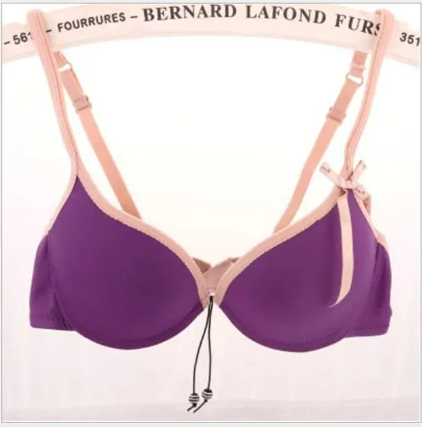ปิดด้านหน้า Push Up Bra Panty ชุดผู้หญิงสีทึบสีแดง Rose สีแดงสีเหลืองชุดชั้นในวาเลนไทน์งานแต่งงานทุกวันหญิงชุดชั้นใน — image 9