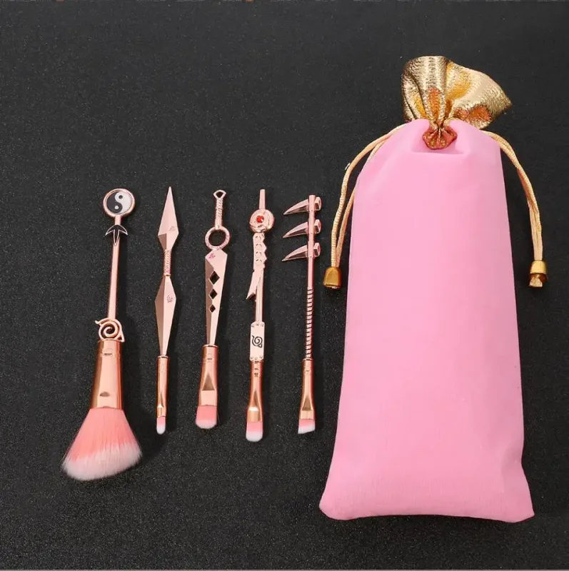 5 adet/takım Japon Anime Makyaj Fırça Seti Vakıf fırçaları Göz Farı Kapatıcı Allık Fırçası seti Makyaj Fırça Aracı Kiti T2081 — image 7