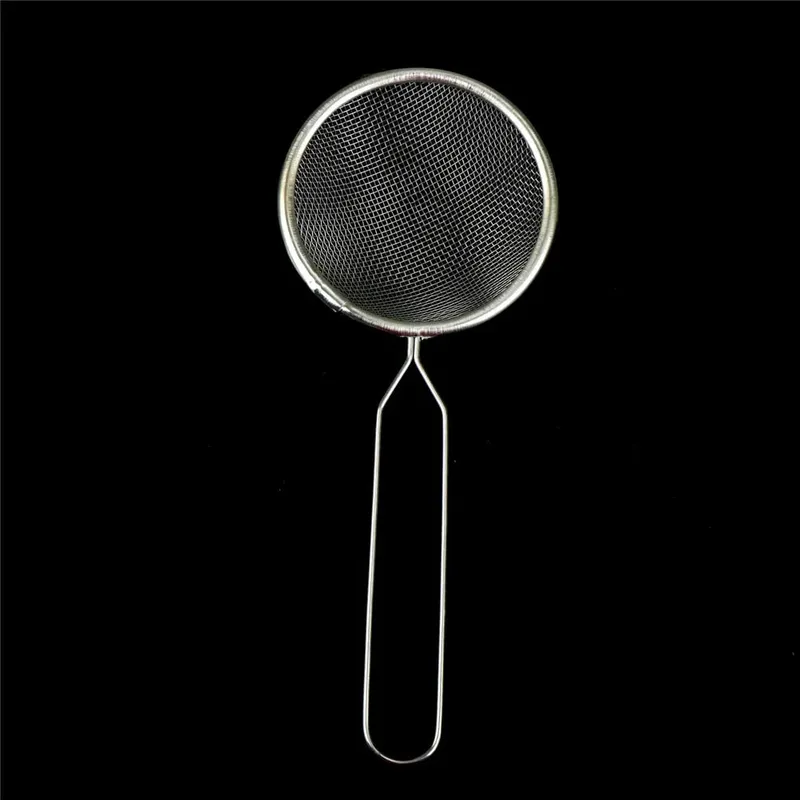 Professional Kitchen Fine Mesh Flour Sifter Round Stainless Steel Flour Sieve Strainer Sifters Best for Kitchen Baking Tea — image 10