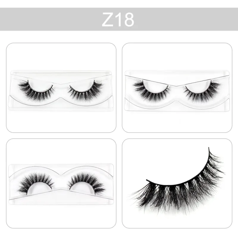 Trang điểm Mi 3D Lông mi chồn Wispy Volume Lông mi giả Kịch tính Mi Lông mi xù tự nhiên Hoàn thiện đầy đủ Quyến rũ mắt — image 24