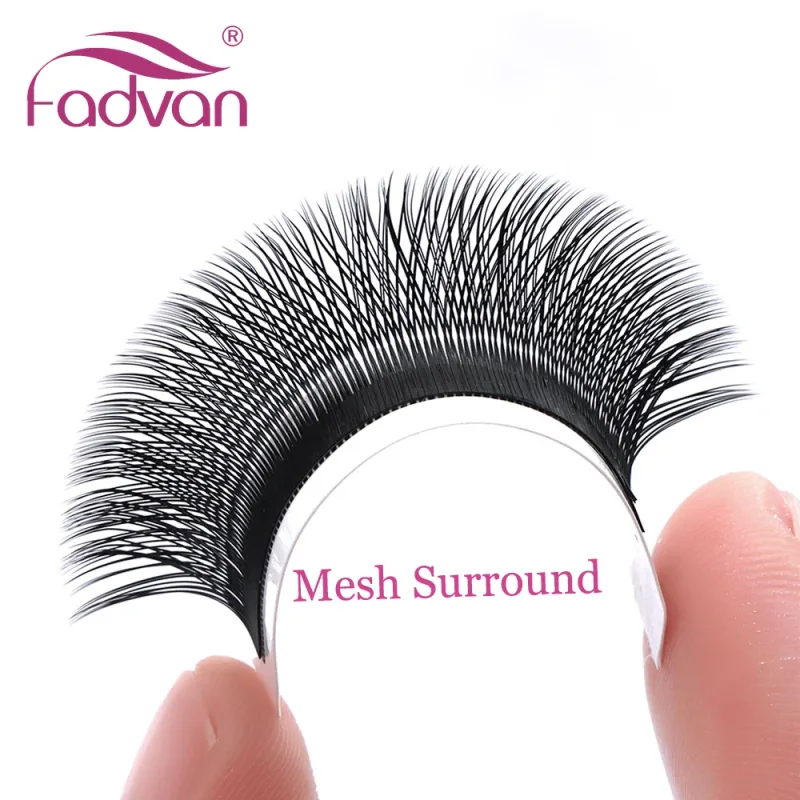 Fadvan prodlužování umělých řas tvaru Y YY hnědá/černá C/D/L/LU/L+ Curl Fox Eye — image 4