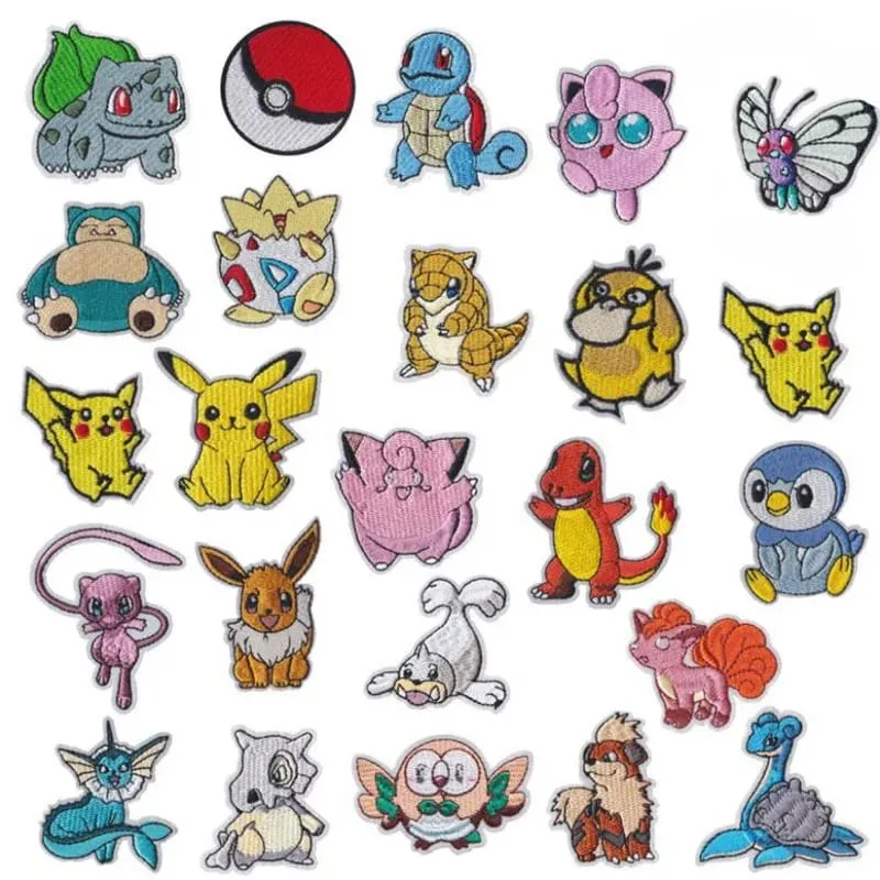 30 Stijl Doek Patch Pikachu Charizard Kleding Stickers Naaien Borduren Patches Applique Ijzer Op Kleding Cartoon Diy Kledingstuk — image 2
