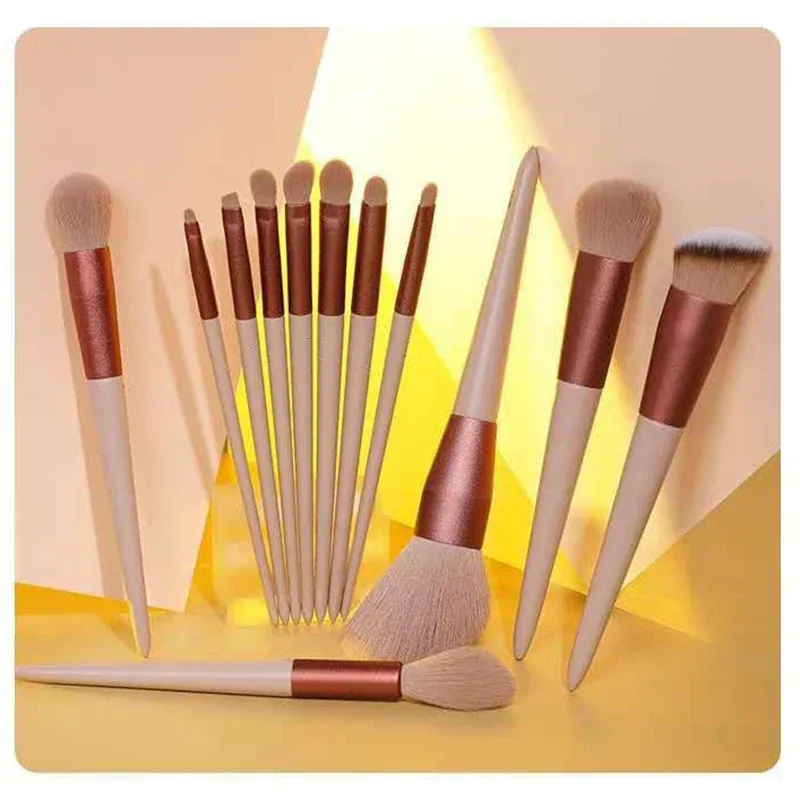 Sada 13ks štětců na make-up Fluffy Soft for Beauty Cosmetics Foundation Blush Eyeshadow Kabuki Blending Makeup Brush Tools — image 3