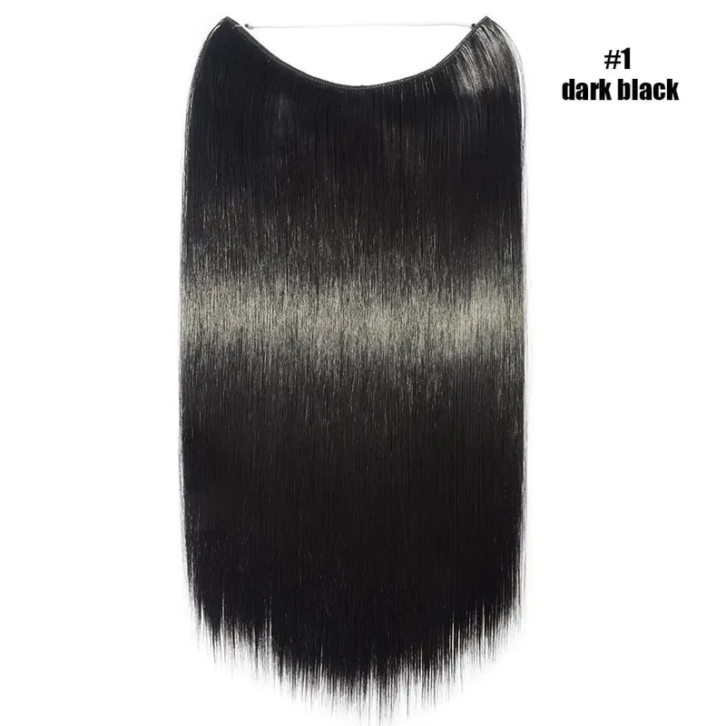 Synthetic Invisible Wire No Clips In Hair Extensions Secret Fish Line Hairpieces Hair Extensions For Women Daily — image 35