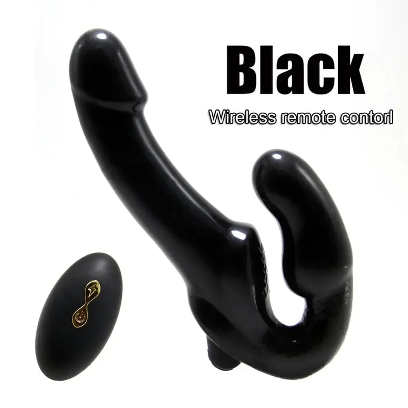 Gode vibrateur sans bretelles avec télécommande sans fil, Double pénétration, produits pour adultes, jouets sexuels pour femmes lesbiennes — image 8
