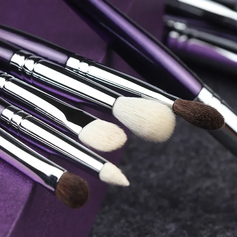 Sada profesionálních ručních štětců na make-up s pudrovým štětcem na oční stíny Sada měkkých štětců na make-up kozích vlasů Saikoho — image 5