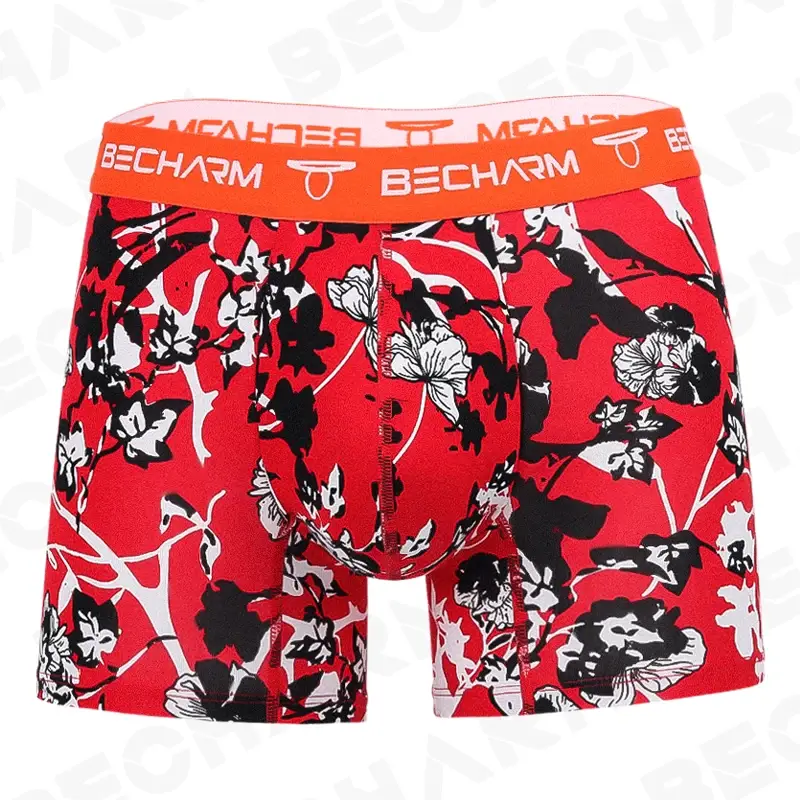 Becharm erkek Külot Boksörler Şort Katı Gri Büyük Boy Set Erkek Külot Erkek Külot Boxer Adam Seksi Giyim Kısa Homme Sıcak — image 2