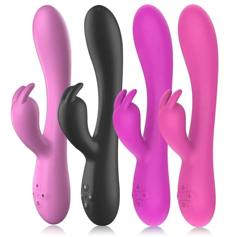 USB Opladen Verwarming AV Konijnendildo Vibrator Vagina Clitoris Stimulator G-Spot Volwassen Spel Speeltjes voor Vrouwen Vrouwelijke Masturbator — image 1