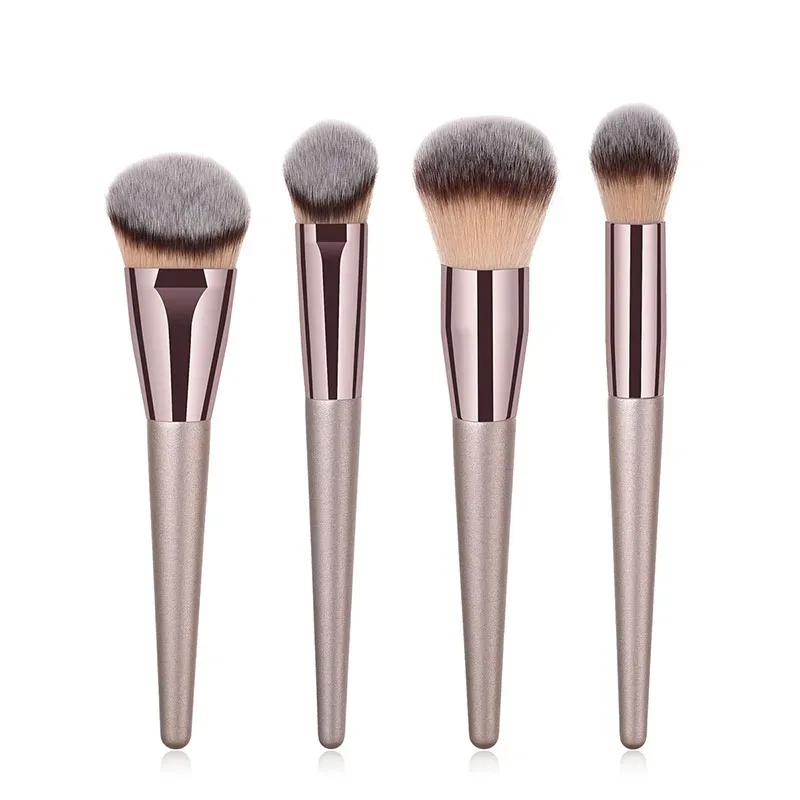 แชมเปญร้อนชุดแปรงแต่งหน้าสำหรับผู้หญิงเครื่องสำอางค์ Foundation Powder Blush อายแชโดว์ Kabuki Blending Make Up Brush เครื่องมือความงาม — image 3