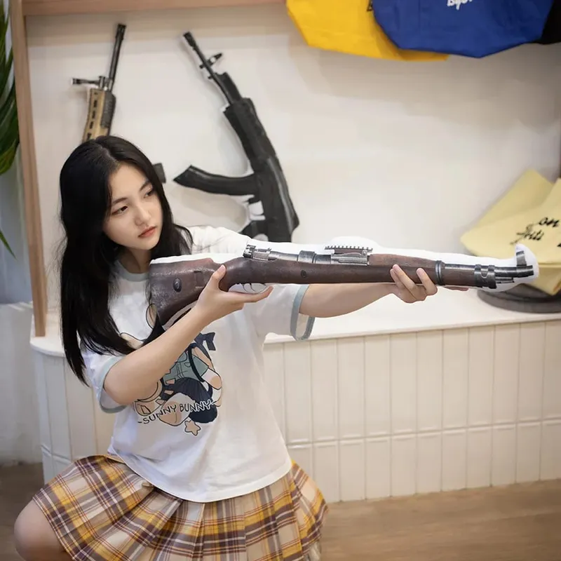 크리 에이 티브 PUBG 게임 소품 총 플러시 장난감 부드러운 인형 베개 인형 에어 드롭 상자 친구를위한 재미 있고 창의적인 선물 어린이 키즈 보이 — image 9