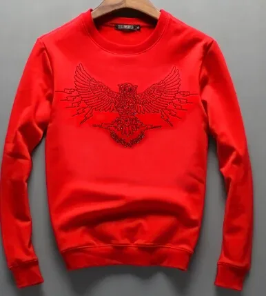 Men Hip Hop Pullover Sweatshirts Hoodies Diamond Design 2019 Winter Casual Plain Cotton Thick Sweatshirt — image 17