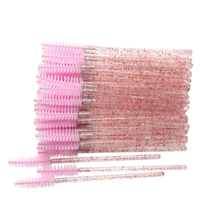 50 Pcs/Set Eyebrow Mascara Wand Eyelash Spoolie Brushes Wholesale Mix Disposable Lash Wands Eyelash Extension Brush Makeup Tools — image 22