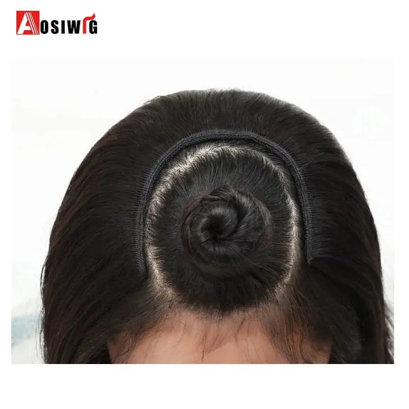 Synthetic Straight U-Shaped Hair Pad Clips In Hair Extensions Invisible Seamless Fluffy Hair Natural Fake Hair Pieces — image 6