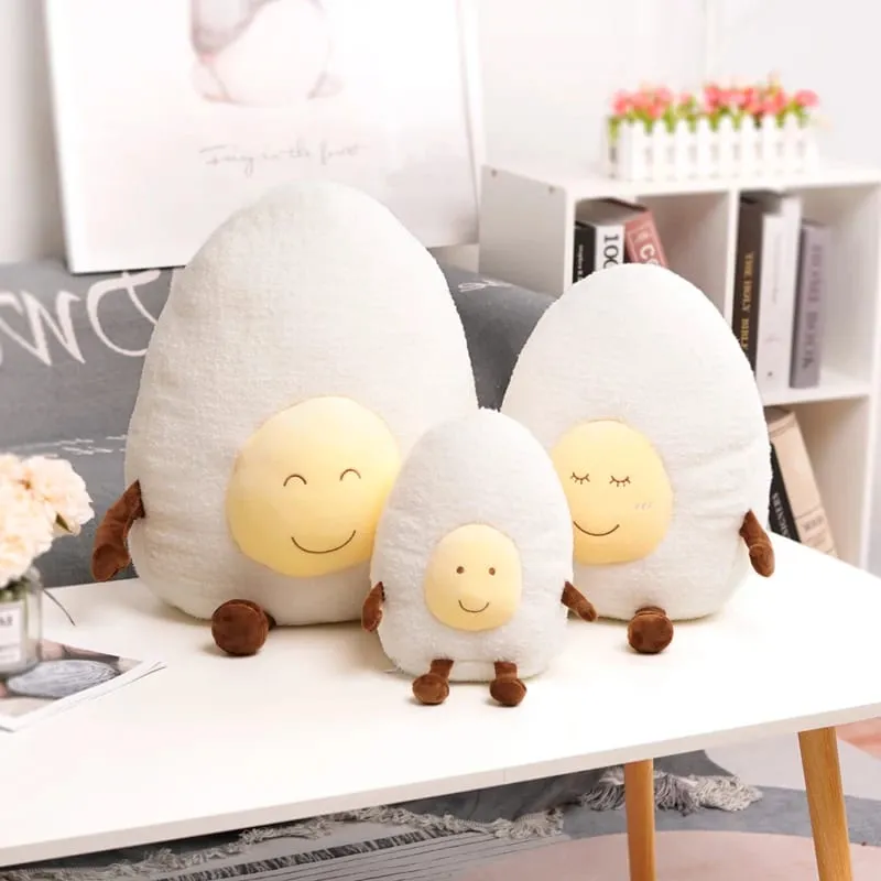 Bantal Mewah Awan Comel Sumbat Roti Keluarga Kreatif Lembut Telur Rebus Chestnut Hermit Crab Mainan Bantal Kereta Hiasan Rumah Mainan Kanak-kanak — image 3