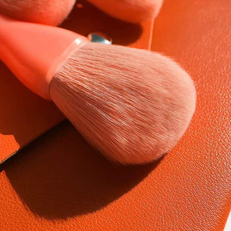 Make-up-Pinsel-Set, 10 Stück, Orange/Rosa/Blau/Grün, Lidschatten, Eyeliner, Make-up-Pinsel, Naturhaar, Foundation, Puder, Rouge — image 5