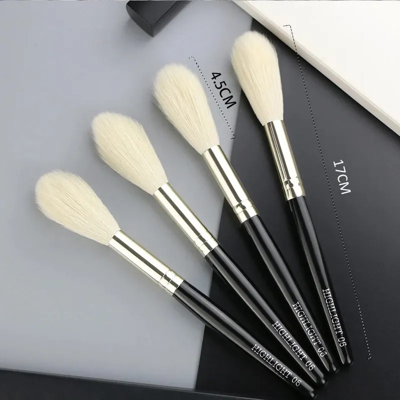 1 Buah 100% Kuas Makeup Hitam Stabilo Rambut Kambing Profesional Kuas Rias Alis Perona Mata Pony Alami Profesional — image 2