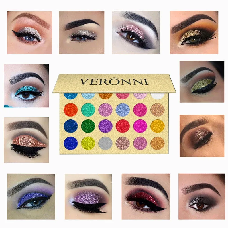 Brokatowa paleta cieni do powiek Pigment Shine cekiny rozświetlacz do cieni do powiek Shimmer kolorowa paleta do makijażu — image 3