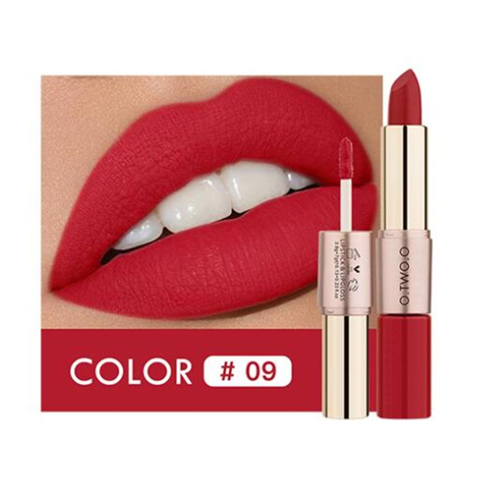 O.TWO.O 2 in 1 Matte Lippenstift Lipgloss Kosmetik Wasserdicht Pintalabios Batom Mate Lippen Make-up Rouge 12 Farben Lippenstift — image 16