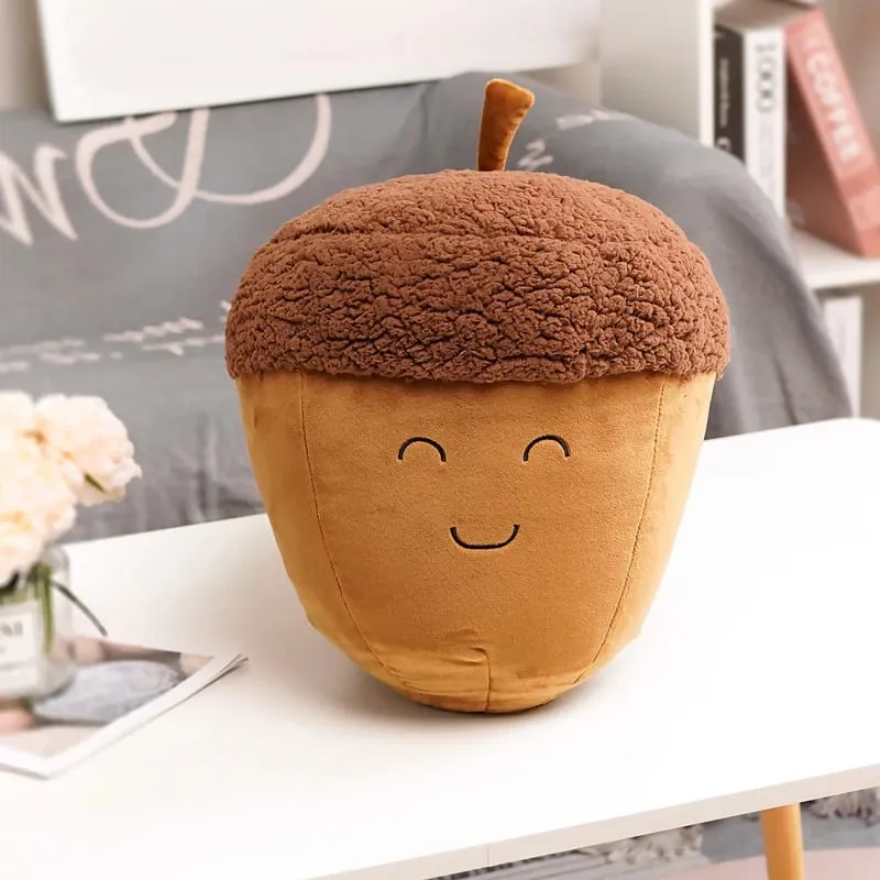 Bantal Mewah Awan Comel Sumbat Roti Keluarga Kreatif Lembut Telur Rebus Chestnut Hermit Crab Mainan Bantal Kereta Hiasan Rumah Mainan Kanak-kanak — image 16
