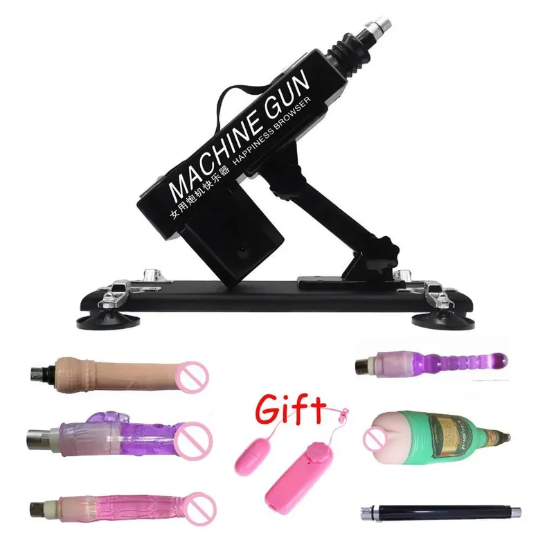 Macchina automatica del sesso del vibratore del motore forte con gli allegati del dildo Giocattoli regolabili del sesso della macchina di amore della pistola per il gioco adulto delle donne dell'uomo