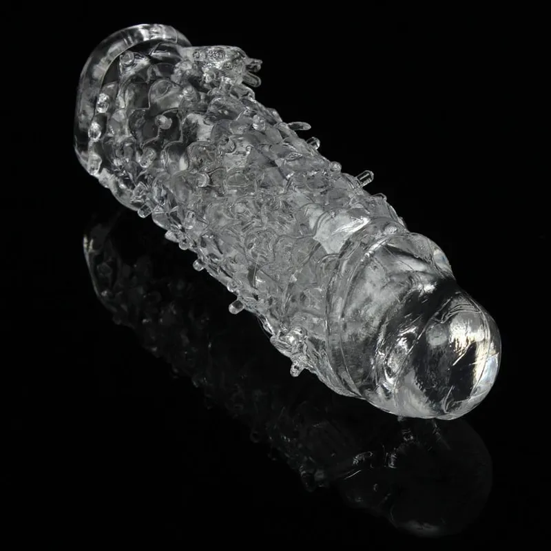 Fiskeskæl Form Delay Penis Extender Genanvendeligt ærme til mænd Clit MASSAGE GSpot Squirt Dildo Extension Sexprodukter Cockringe — image 3