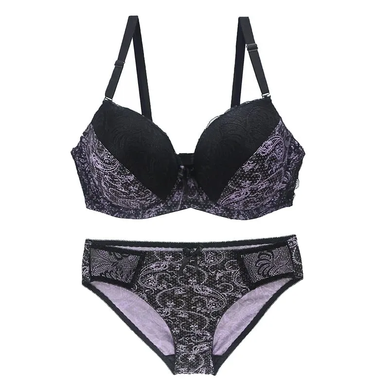 New Sexy Lace Shoulder Strap Bras Set Ladies Push Up Large Size Lingerie Plus Underwire BCDE Cup Underwear — image 8