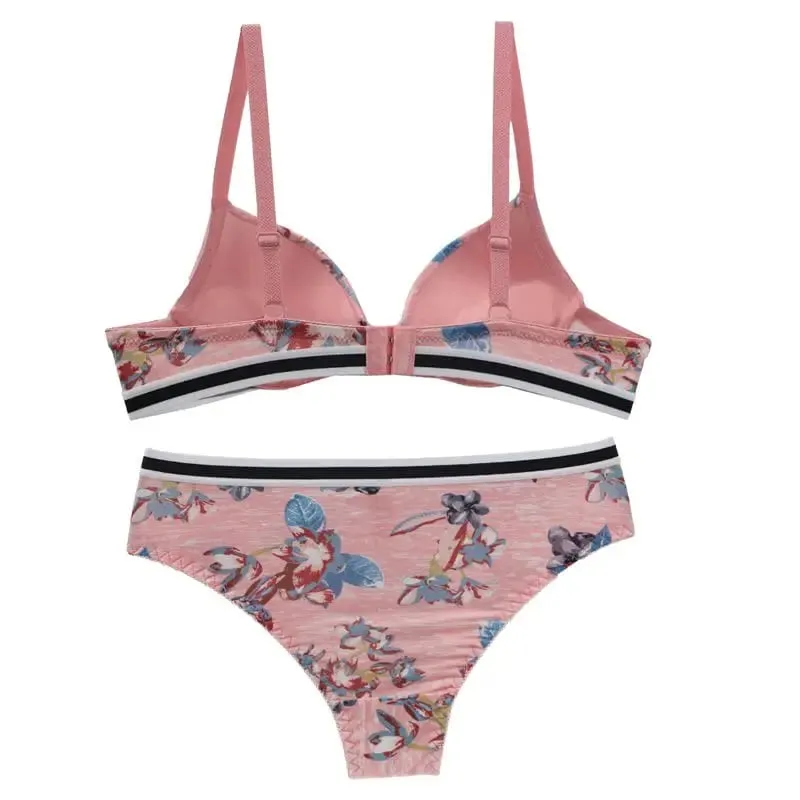 DaiNaFang 2 ชิ้น BCDE ถ้วย Bras ชุด Push Up ชุดชั้นในชุดสตรีเย็บปักถักร้อย Bralette Underwire Breathable เลดี้ชุดชั้นใน — image 6