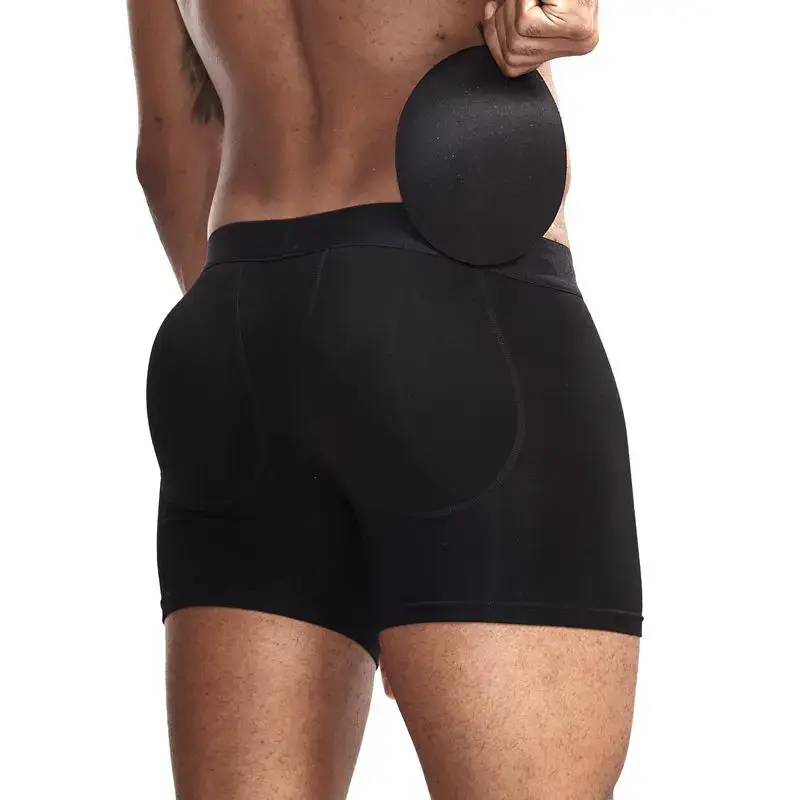 Sexy Butt Lifting Underwear Men Padded Boxer Enhancing Hips Push Up Cup Underpants Bulge Pouch Boxers Shorts Breathable — image 14