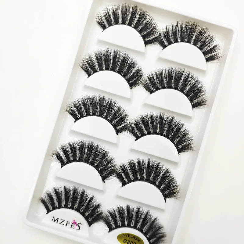 5 쌍 3D 밍크 가짜 속눈썹 부드러운 속눈썹 고양이 눈 속눈썹 메이크업 Faux Cils Cilios Maquiagem H13 MINI CAT E01