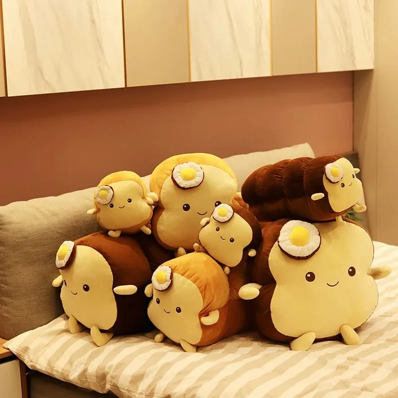 Oreiller en peluche créatif pour Toast, 25CM, mignon, pain doux Kawaii, jouet en peluche, Simulation de nourriture, poupée, oreiller de sommeil, coussin, cadeau pour enfants — image 8