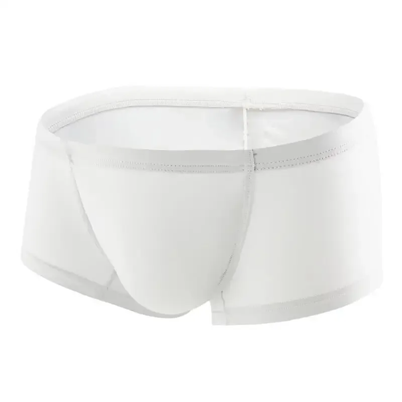 Biancheria intima da uomo sexy Boxer Solido sottile Mutandine di seta di ghiaccio Uomo Traspirante Vita bassa U Custodia convessa Mutande Uomo Cueca Calzoncillo — image 31