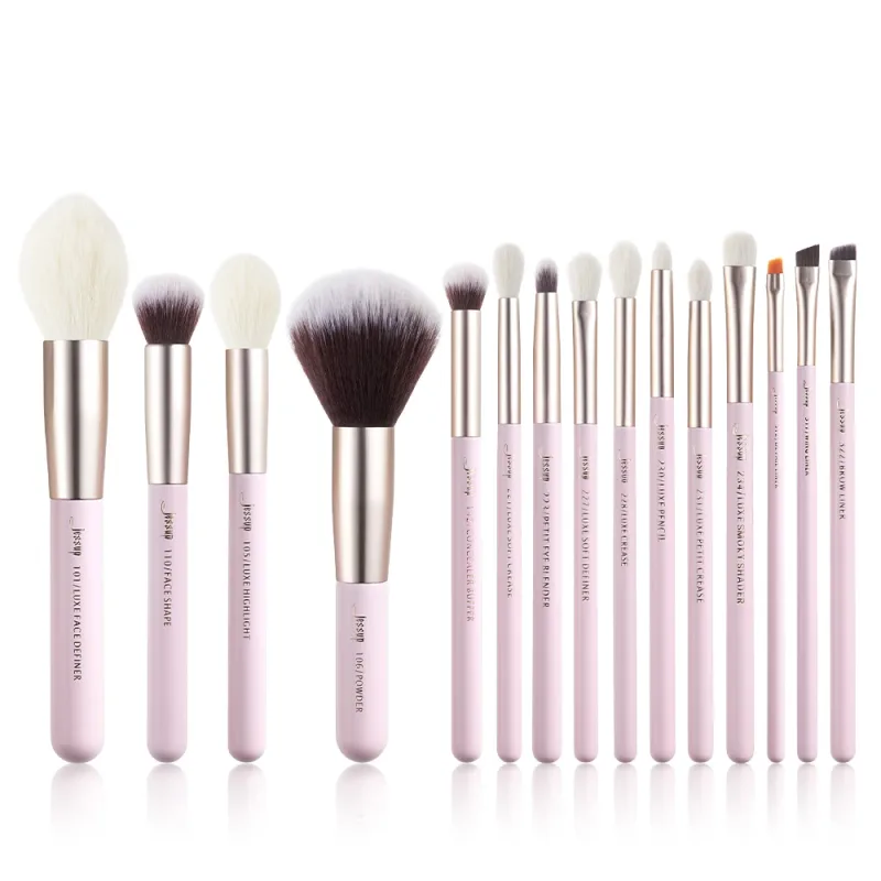 Jessup Make-up-Pinsel-Set, 15–25 Stück, natürlich-synthetisch, für Grundierung, Puder, Textmarker, Lidschatten, Pinsel, Pedzle do Makijazu T290 — image 11