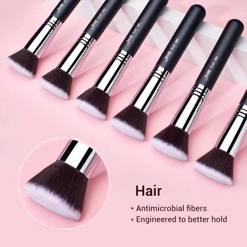 Jessup Foundation Brushes Face Makeup Brush Powder Contour Concealer Blush Highlighter Flat Round Fluff for Liquid Cream — image 5